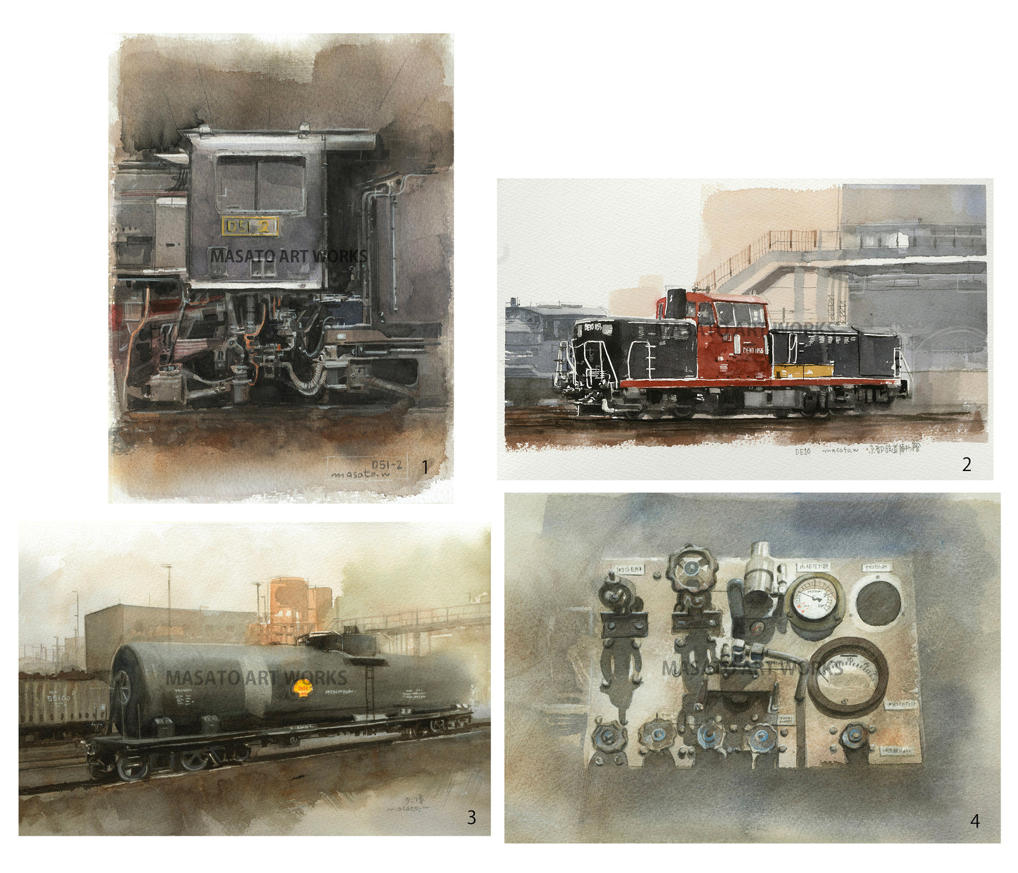 20.SL・locomotora・vagón tanque・conjunto de 4 instrumentos