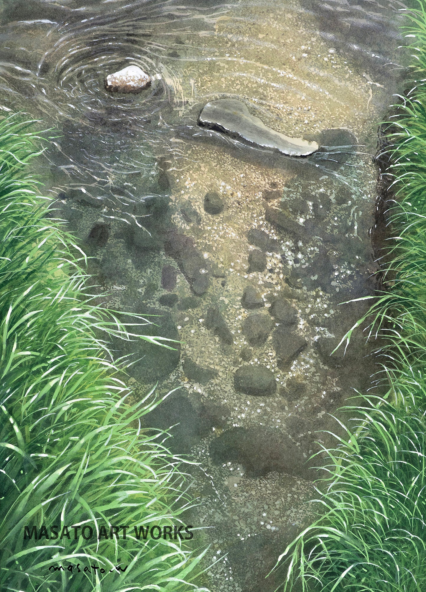 n-新緑の頃・川の風景