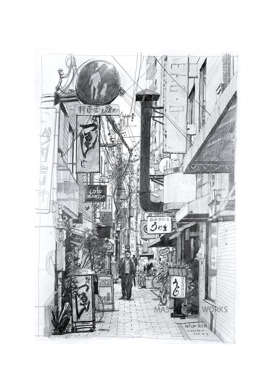 PD-密集した路地風景