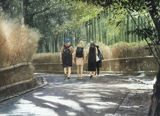 10.京都嵯峨野竹林にて