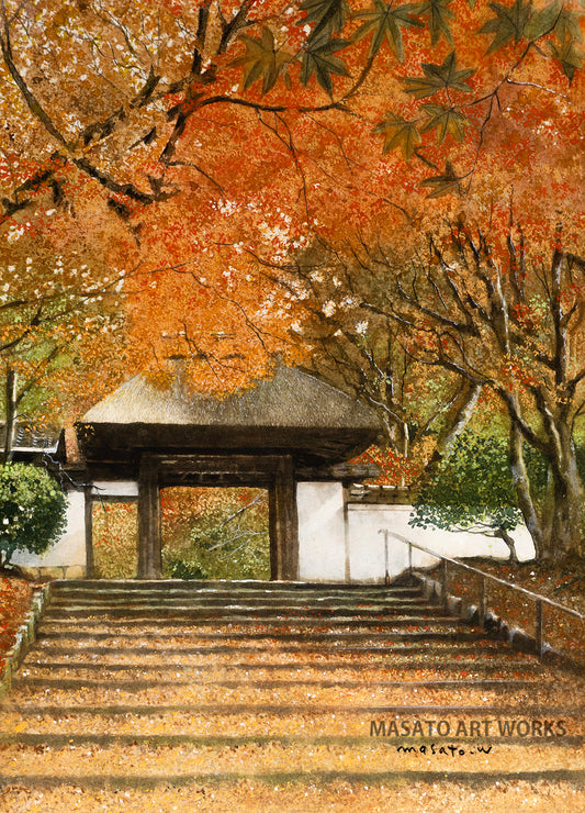 n-26 石段を染める紅葉の記憶 ― 京都