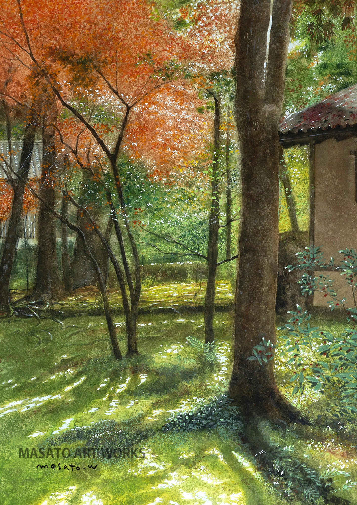 n-26 京都 苔庭秋光